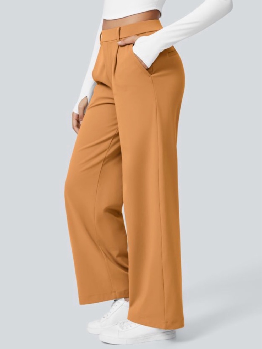 Halara Flex™ Stretch High Waisted Pocket Straight Leg Work Pants Medium